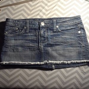 Rock And Republic Distressed Denim Skirt